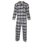 Location Clothing Mens Cotton Flannel/Brush Cotton PJ Pyjama Set PJ's Pyjamas Sizes S-4XL, M, Grey Tartan