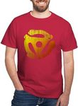 CafePress - Distressed 45 RPM Adapter - 100% Cotton T-Shirt Cardinal