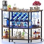 Zarler Bar Table Cabinet with Power