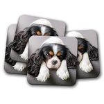 4 Set - Cavalier King Charles Spaniel Coaster - Dog Puppy Cute Pet #12388