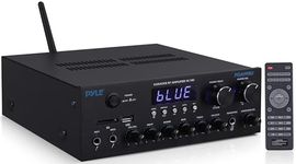 Pyle Stereo Amplifier - 300W Bluetooth Stereo Receiver, 2 Channel Home Audio System with HDMI in/Out, Optical/Coaxial, FM Radio, USB/SD, AUX, RCA, Mic in, and BT/FM Antenna