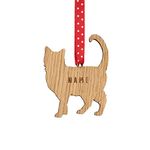 Personalised cat shaped ornament | christmas tree decorations | present for pet keepsake ornaments