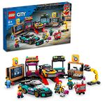 LEGO City Custom Car Garage, Toy Garage Building Set with 2 Customizable Cars, Pretend Play Mechanic Toy with 4 Mini Figures, Birthday Gift Idea for Boys, Girls, Kids Who Love Cars Age 6+, 60389