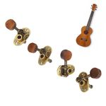 4 Pcs Ukulele Tuning Peg 2R 2L Metal Tuning Pegs Machine Head Tuners for 4 String Ukulele Guitar Accessories