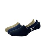 Peter England Mens Cotton No Show Socks (Pack of 3) Beige, Navy, Black