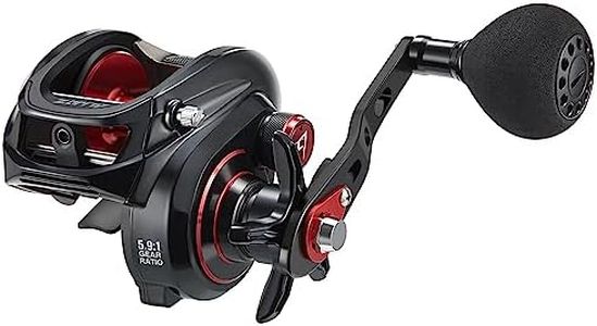 Piscifun Alijoz Baitcasting Reels Low Profile Baitcaster Aluminum Frame Baitcast Fishing Reel, Size 300, 33lb Drag 5.9:1 Gear Ratio Freshwater Saltwater Power Handle Casting Reels (Left Handed)