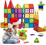 Magblock 70pcs Magnetic Building Blocks Kids Magnetic Tiles Creativity Educational construction Toys Building Blocks for Boys Girls baby toddler gift