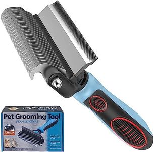 IFAN™ Professional 2-in-1 Pet Comb Cat Brush Dog Brush Cat Grooming Comb Dog Grooming Comb Remove Fleas & Knot-Open & Carding & Flying Hair Removing Tools for Long & Short Hairs Dogs & Cats (22+87tooth)