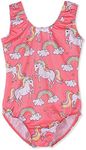 Gymnastics Leotards for Toddler Girls Unicorn 2t 3t Pink Colorful Rainbow Clouds