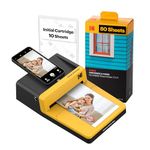 KODAK Dock 4PASS Instant Photo Printer (4x6) (Instant Photo Printer + 90 Sheets Bundle(10 Initial Sheets + 80 Sheets Pack))