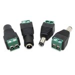 JUKR Male Female 24V, 12V, 9V, 5 Volts (5A Rating) DC Power Barrel Connector Terminal (2.1 mm x 5.5 mm) for Home CCTV, Car Rear View Camera Monitor, Service Centers, LED Strip Connectors (10 Pairs)