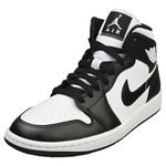 Nike Women's Basketball Shoe, White/Black-panda Mid, 9