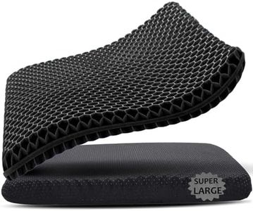 Gel Seat Cushion for Long Sitting (Super Large & Thick), Soft & Breathable, Gel Chair Cushion for Wheelchair, for Hip Pain, Gel Seat Cushion for Office Chair (Black)