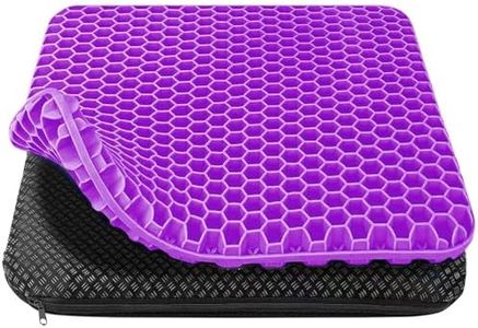 Coussin Gel Anti-Escarre, Ergonomique pour Chaise de Bureau, Voiture et Fauteuil Roulant, Respirant avec Housse Amovible (Violet, 43 * 39 * 4)