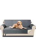 Andizun Sofa Covers,Sofa Slipcovers 3 Seater,100% Waterproof Sofa Cover for Kids/Dogs/Pets, Washable Sofa Protector with Adjustable Elastic Straps for Dogs Cats(Grey)