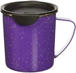 Copco Tin Cup Camping Style Stainless Steel Coffee Mug with Lid, 16-Ounce, Purple