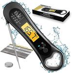 Meat Thermometer Digital, Instant Read Meat Thermometer for Grill and Cooking, with Bottle Opener, Backlight & Calibration Food Thermometer, Kitchen Gadgets for BBQ, Turkey, Candy, Liquids