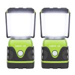 LE Outdoor LED Camping Lantern 2-Pack, 1000LM, Dimmable, Battery Powered, Water Resistant LED Camping Light, Portable Camping Lamp for Hiking, Fishing, Emergency, Power Outage