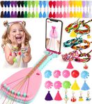 Ophy Friendship Bracelet Making Kit, Bracelet Making Kit Phone Holder Braiding Loom Maker with 35 Bundles 19 Colors Thread, DIY Arts and Crafts Toys Loom Bands Kit Birthday Gifts for Girls 6-12 Years