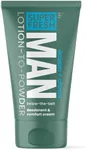 Super Fresh Man Parts Ball Deodorant for Men - POWDER LOTION - Mens Hygiene Cream for Groin, Butt, & Body - Fresh Control Odor, Anti Chafing, Stop Itch, Absorb Sweat - Aluminum Free - 4 oz Tube