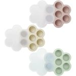 PandaEar 3 Pack Baby Food Freezer Tray with Lids, Silicone Baby Fruit Food Feeder Tray, Baby Food Storage Container Ice Cube Tray Maker for Homemade Baby Food (Pink/Green/Linen)