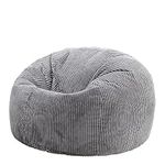 icon Kingston Large Bean Bag, Jumbo Cord Bean Bag, Charcoal Grey, Bean Bag chair for Adults with Filling Included, Comfortable Lounging Chair for All Ages