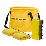 HOTO Car Detailing Kit, Car Wash Cleaning Kit, Includes 20L Foldable Bucket/Sponge/2PCS Wash Cloths, Ideal for Wash Wheel/Interior/Exterior