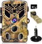 SUNTEKCAM Wildlife Camera 50MP 4K with Night Vision Motion Activated, Trail Camera IP66 Waterproof for Garden Camera with 32GB SD Card - HC810A