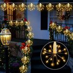 Desidiya 12 Glowing Starburst LED String Lights - 10ft USB Powered Warm White Fairy Lights for Diwali, Christmas, Weddings, Parties, Home, Patio & Garden Decor