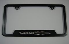 Genuine Land Rover/Range Rover Black Jack License Plate Frame - Matte Black Finish