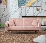 SLEERWAY Velvet Futon Sofa Bed with