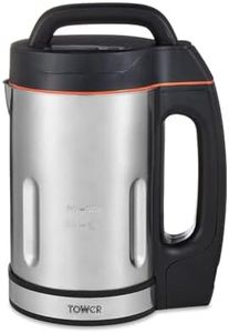 Tower T12031 Soup & Smoothie Maker with Intelligent Control System and Stainless Steel Jug and Blade, 1000W, 1.6 Litre, Stainless Steel