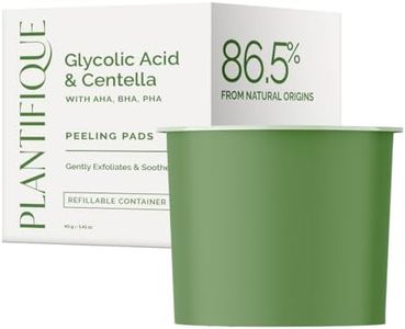 PLANTIFIQUE Only Refill Korean Glycolic Acid Pads with CICA, 60 Pcs - AHA, BHA, PHA Face Exfoliating Pads for Gentle Skin Renewal - Toner Pads for Cleansing All Skin Types - Vegan Formula