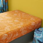 Happy Linen Company Girls Boys Kids Ocean Friends Sealife Orange Double Fitted Sheet