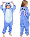 MW&FOFJR Animals Unisex Kids Anime Cosplay Costume School Party Student Play Games One-Piece Pajamas Jumpsuits Blue