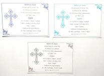 Personalised Boy or Girl First Holy Communion or Confirmation Invitations Design (A) 3 Colours to Choose From.. 25, 32, 40 or 50 Invitations + Free Envelopes