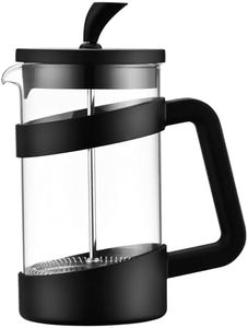 Café Olé Style Cafetière, 350ml 1 Cup Plastic and Glass French Press Coffee Maker, Matt Black VMP-03F