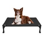 veehoo Cooling Elevated Dog Bed - Portable Raised Pet Cot with Washable & Breathable Mesh, No-Slip Rubber Feet for Indoor & Outdoor Use, Oversize Package, Medium, Black