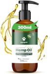 Hemp Oil for Dogs Uk Made, Calming Drops for Anxious Dog & Cats, Essential Care for Pets Joints, Arthritis & Stress, Liquid Calmer Supplement, 100% Natural, 300ml