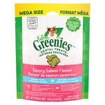 FELINE GREENIES Cat Treats Natural Dental Care, Savory Salmon Flavour, 4.6oz. Pouch