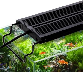 Abeststudio Led Aquarium Light, Dimmable WRGB Full Spectrum Aqua Plant Fish Tank Light Lamp with Timer Extendable Brackets for 42W 90-110cm Freshwater Planted Tank