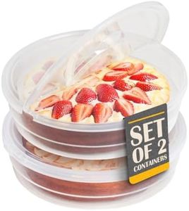 Mission Gallery Plastic Pie Carrier with Lid and Handles - Airtight Cover, BPA Free Container for Pies and Pastry Products - Round Keeper Keeps Cookies, Muffins, Cupcakes, Bakery Fresh
