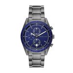 Michael Kors Stainless Steel Analog Blue Dial Men Watch-Mk9111, Gray Band