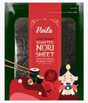 Voila Sushi Nori Sheet Roasted, Resealable 125gm | Gold Grade 50 Full Sheets (Dae Chun GIM Choi's 1) | Roasted Seaweed Laver Sheets | Product of Korea