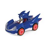 Official Sonic the Hedgehog Movie Toys | SEGA Racing Pull Back Speed Racer | Large Size Toy Car- Blue