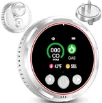 Carbon Monoxide Detectors,Combination Gas & CO Detectors Plug in, 4 in 1 Natural Gas Detector & Carbon Monoxide Alarm with Temperature Humidity Display, CO Detector Alarm for Home/Travel