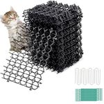 Cat Spikes Mat, 20pcs 15cmx20cm Cat Repellent Mat for Gardens, Plastic Anti Cat Spikes Mats with Flat Prickle for Dogs Cats Fox Wild Animal Used Fence, Indoor & Outdoor