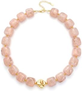 Elystara Blue Beaded Necklace, Chunky Choker for Women