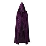 Halloween Costume Women Cloaks with Hood for Adult Unisex Cosplay Witch Cape Vampire for Men Purple