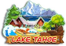 Quwsne Refrigerator Magnet Lake Tahoe California United States Fridge Magnet City Travel Souvenirs Tourist Gifts 3D Classic Landmarks Handmade Crafts Home Decoration -256, QS-WC-256